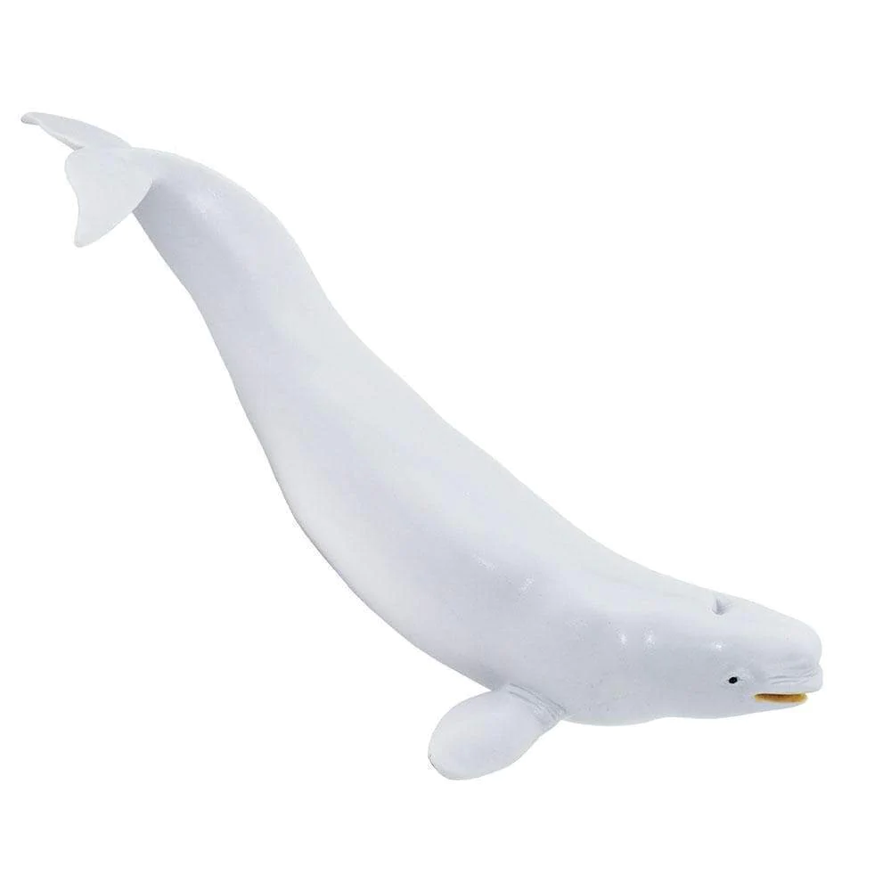 Figura Animales Ballena Beluga Pintado a Mano