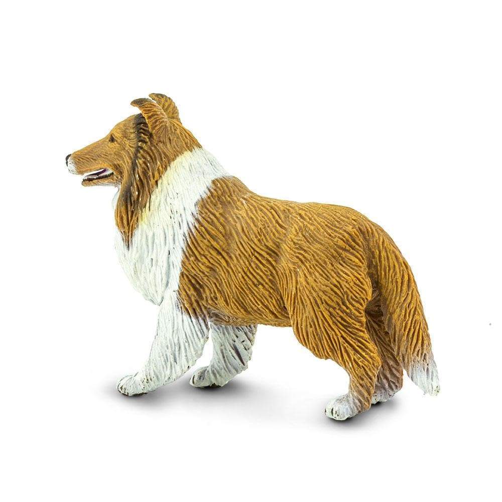 Figura Animales Perro Collie Pintado a Mano