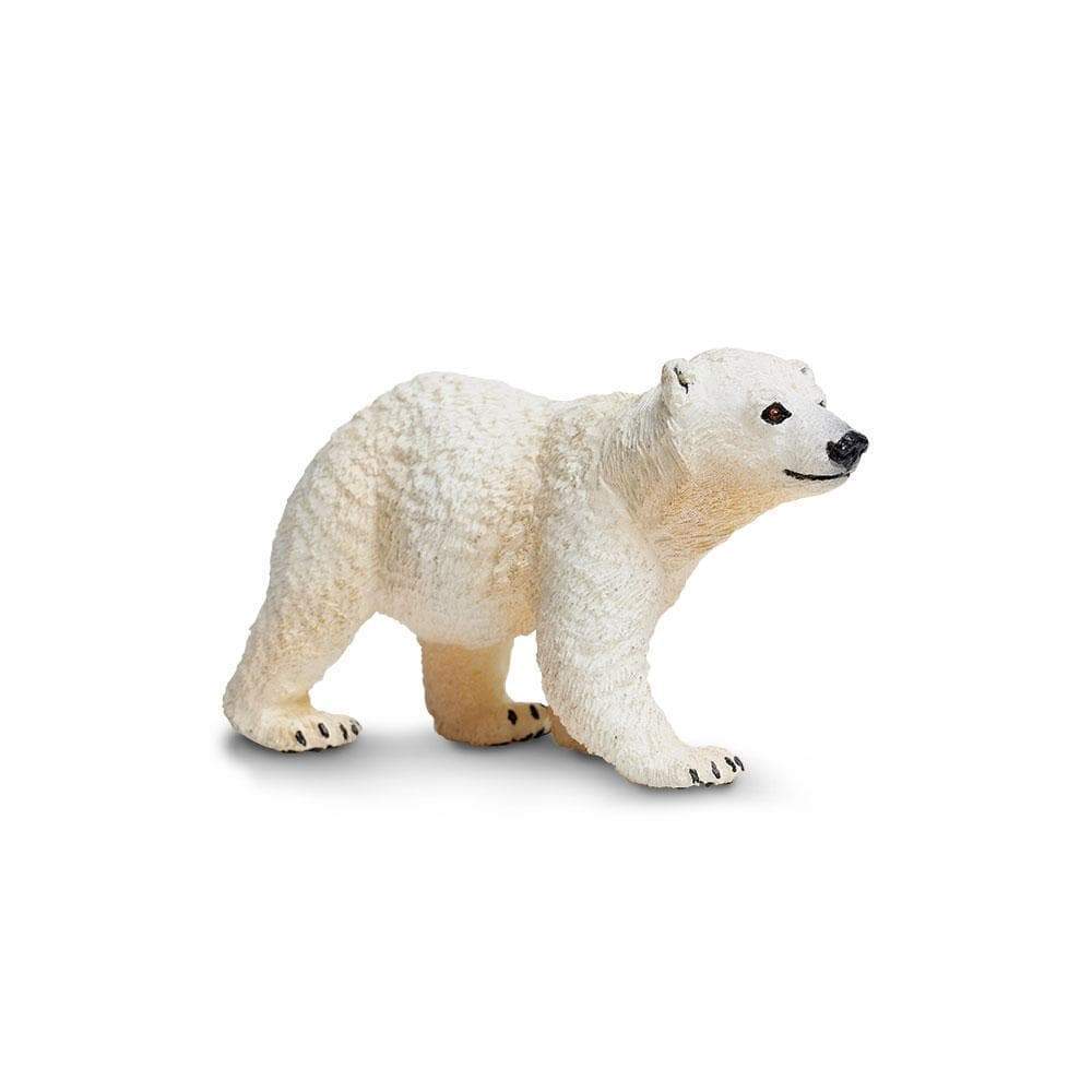 Figura Animales Oso Polar Bebe Pintado a Mano
