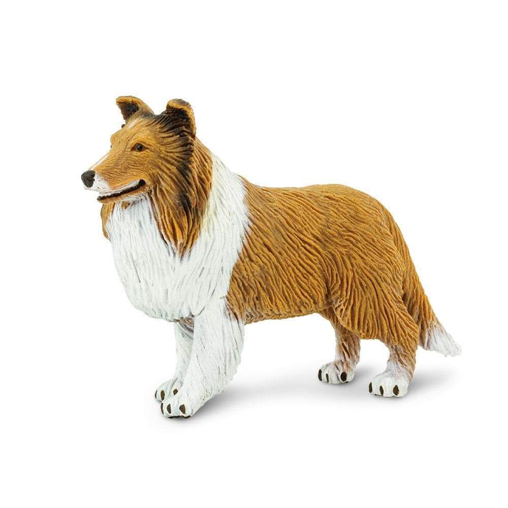 Figura Animales Perro Collie Pintado a Mano