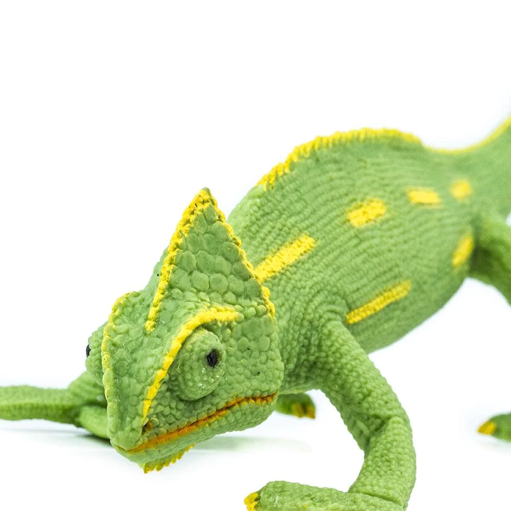 Figura Animales Camaleon Bebe Pintado a Mano