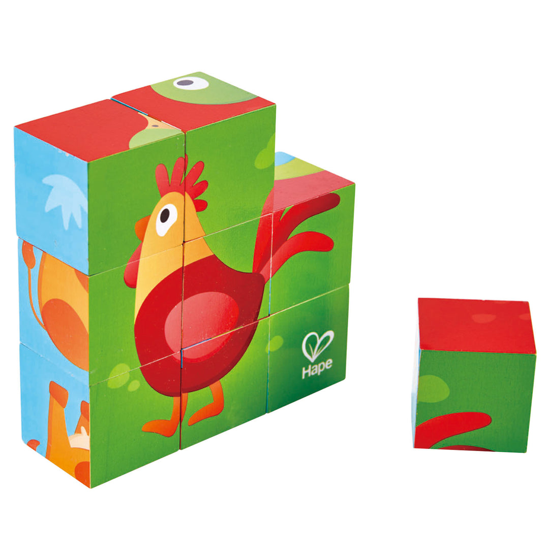 Rompecabezas Cubos Animales de la Granja 6 en 1