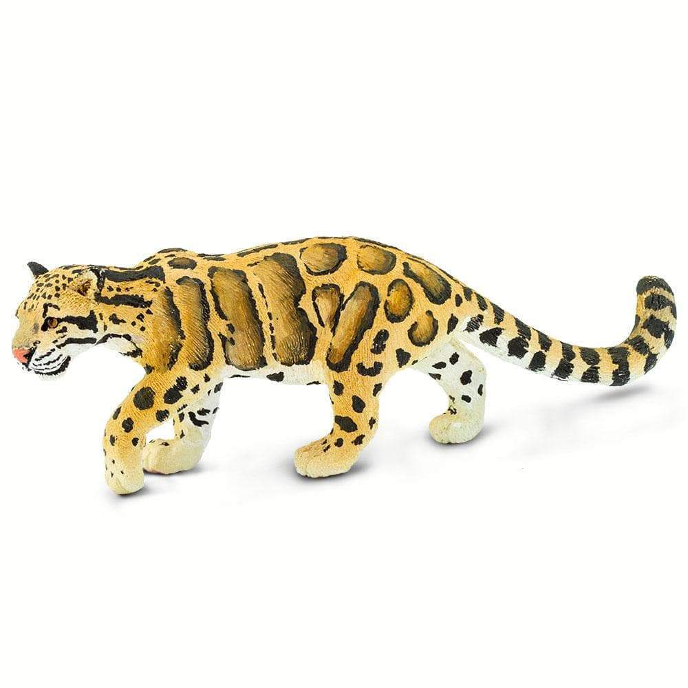 Figura Animales Pantera Nebulosa Pintado a Mano
