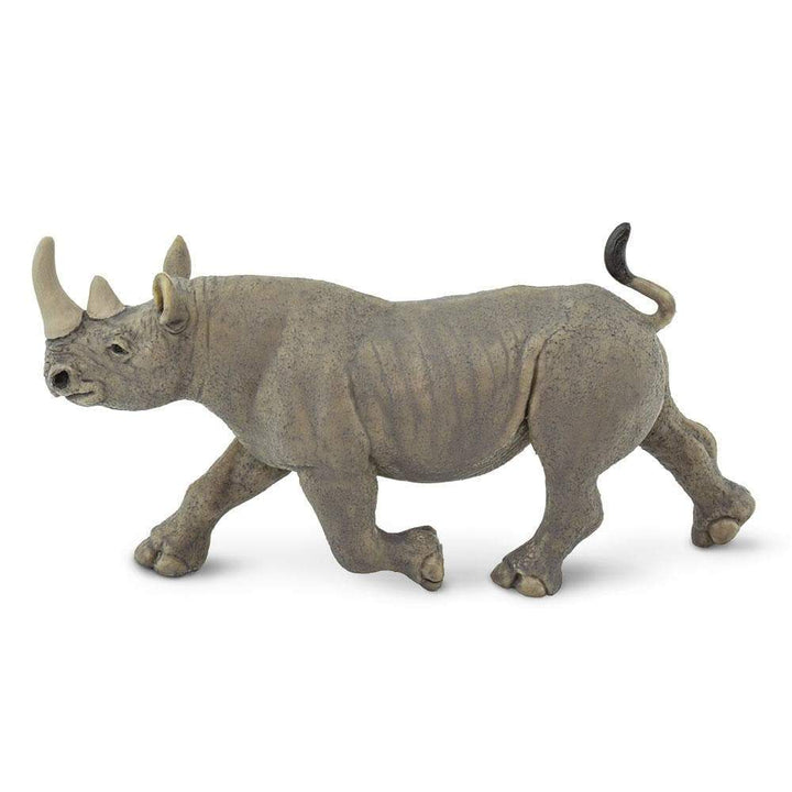 Figura Animales Rinoceronte Negro Pintado a Mano