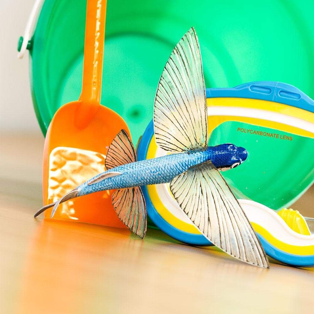 Figura Animales Pez Volador Pintado a Mano