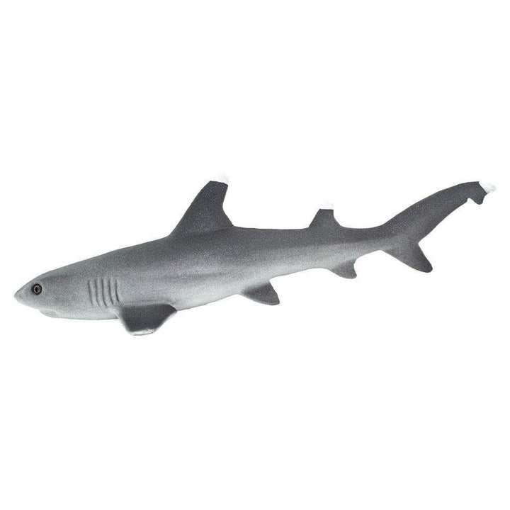 Figura Animales Tiburon Punta Blanca Pintado a Mano