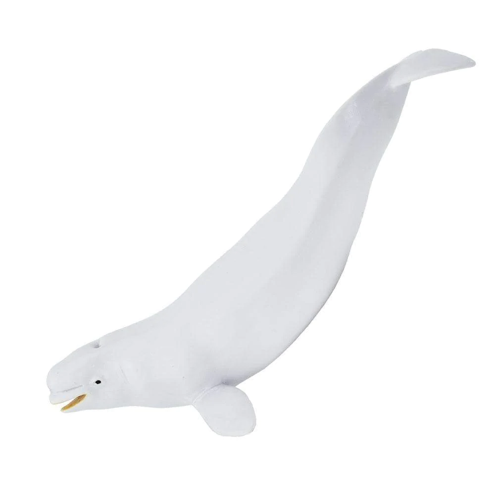 Figura Animales Ballena Beluga Pintado a Mano