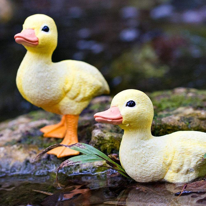 Figura Animales Pato Pintado a Mano