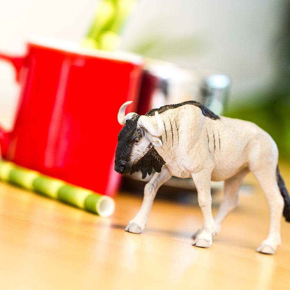 Figura Animales Ñu Azul Pintado a Mano