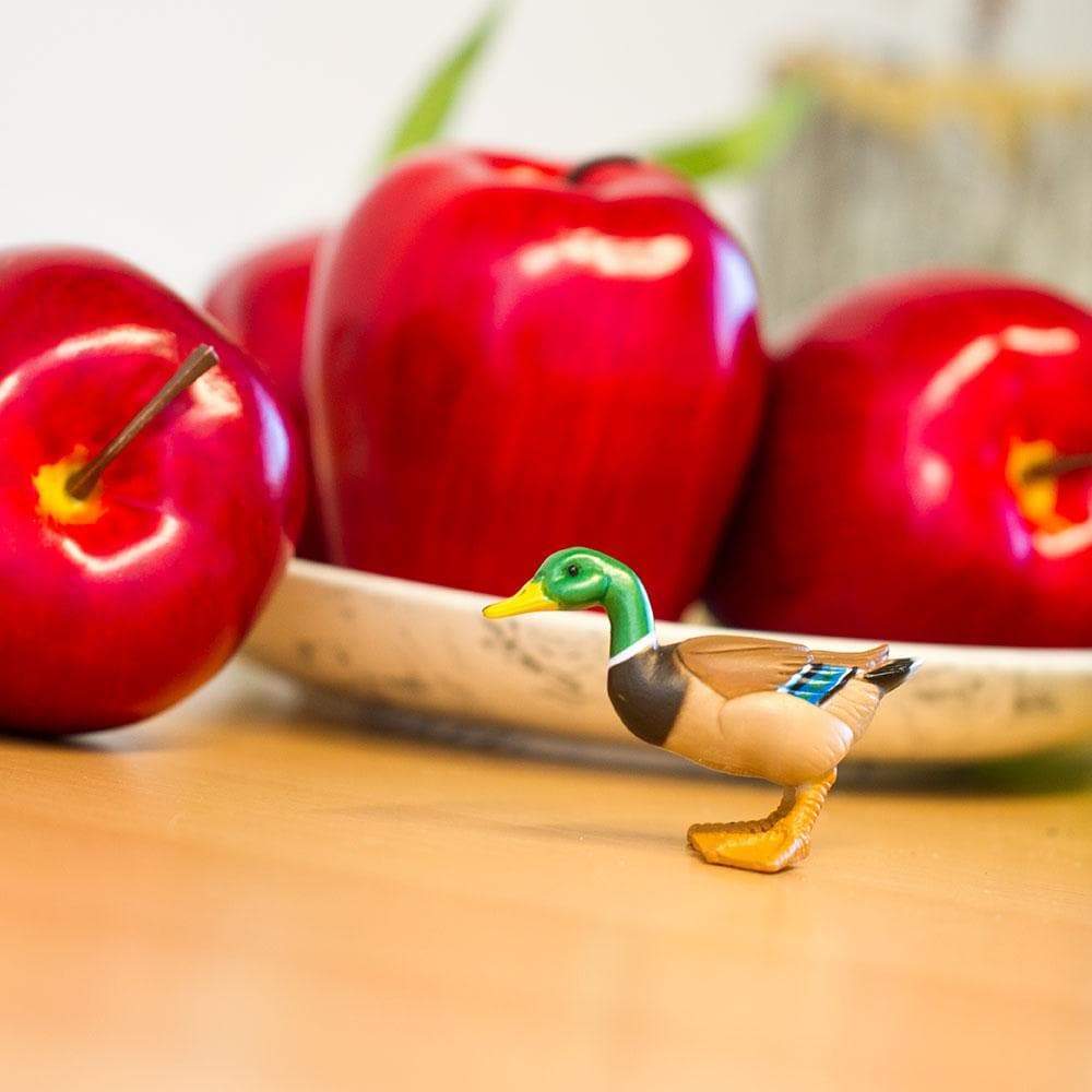 Figura Animales Pato Silvestre Pintado a Mano