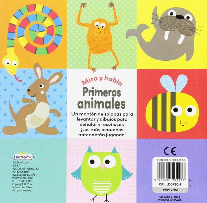 Libro Infantil Mira Y Habla Primeros Animales
