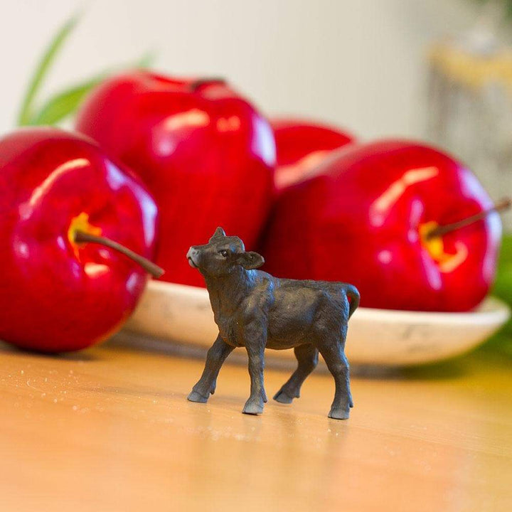Figura Animales Ternero Angus Pintado a Mano