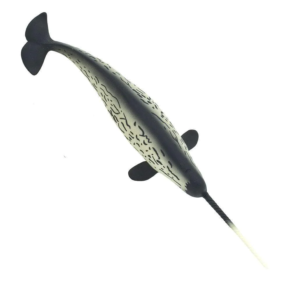 Figura Animales Ballena Narval Pintado a Mano