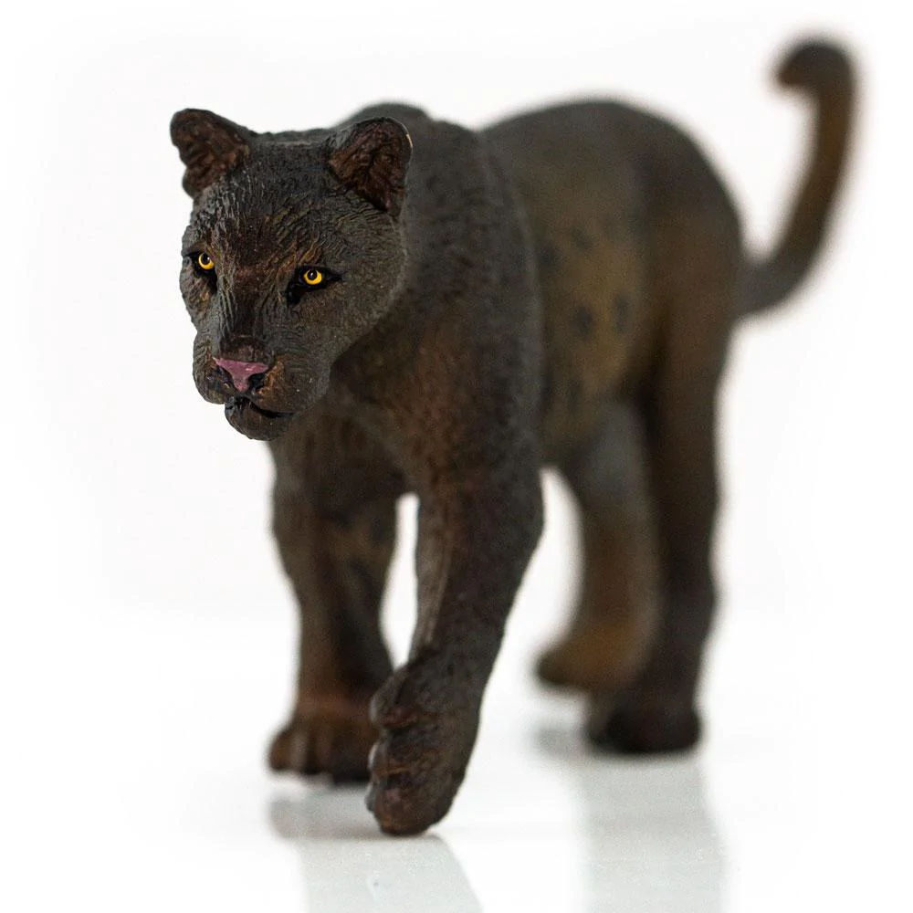 Figura Animales Pantera Negra Pintado a Mano