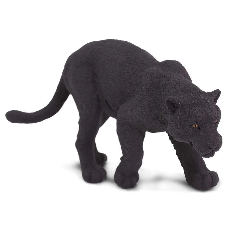 Figura Animales Jaguar Negro Pintado a Mano
