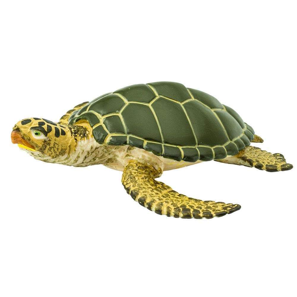 Figura Animales Tortuga Marina Verde Pintado a Mano