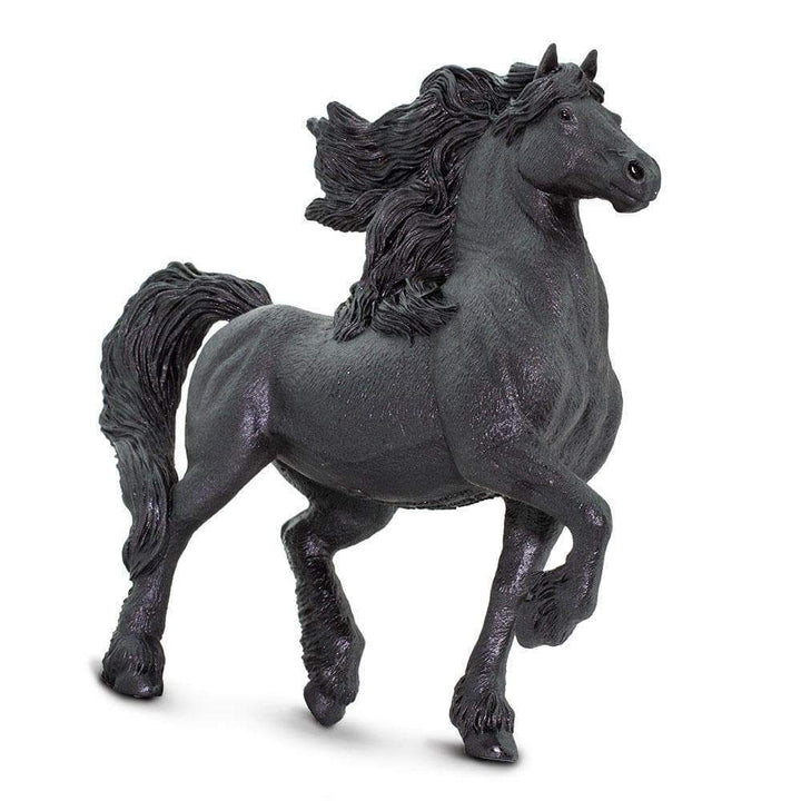 Figura Animales Yegua Frisona Pintado a Mano