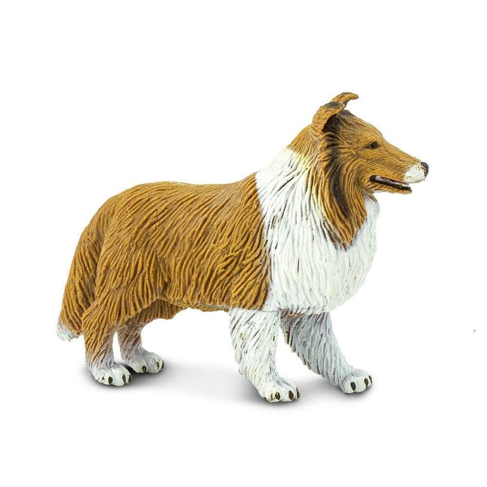 Figura Animales Perro Collie Pintado a Mano