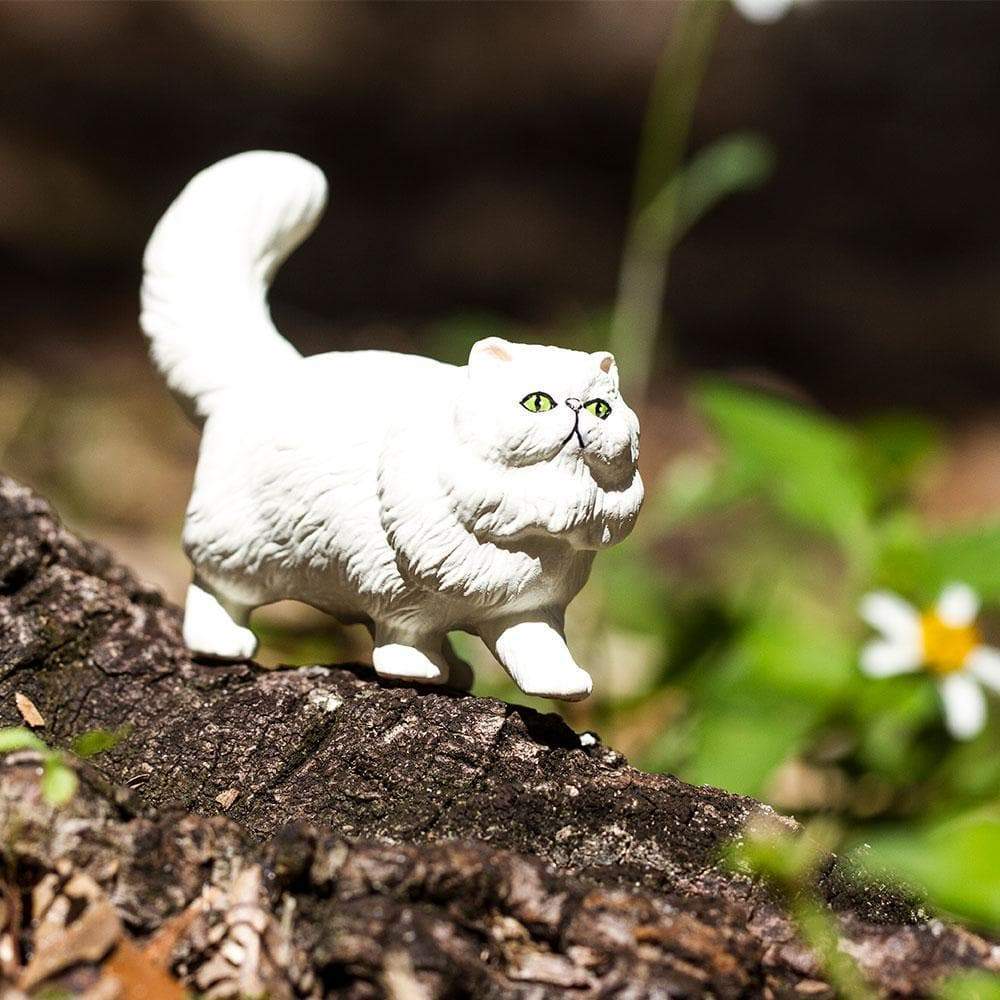 Figura Animales Gato Persa Pintado a Mano