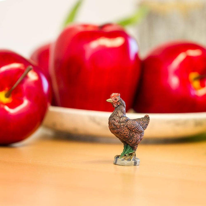 Figura Animales Gallina Bantam Pintado a Mano
