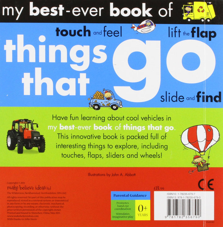 Libro Infantil My Best Ever Book Of Touch Feel Things That Go