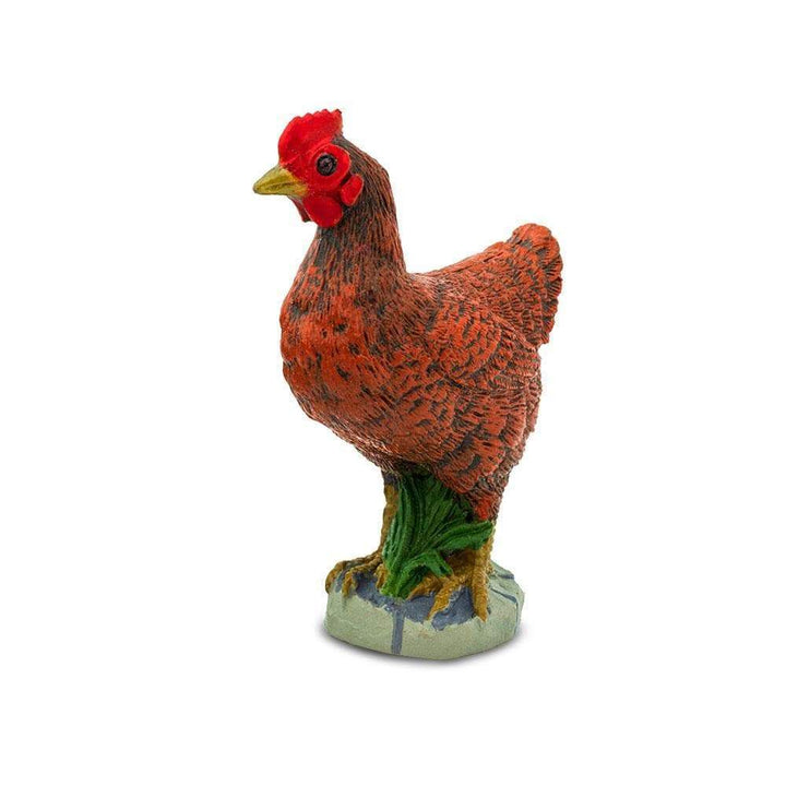 Figura Animales Gallina Bantam Pintado a Mano
