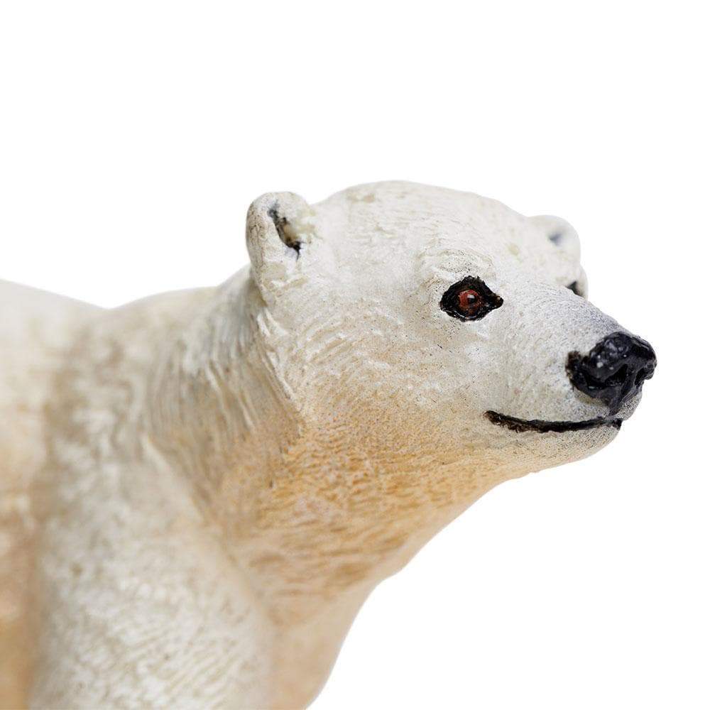 Figura Animales Oso Polar Bebe Pintado a Mano