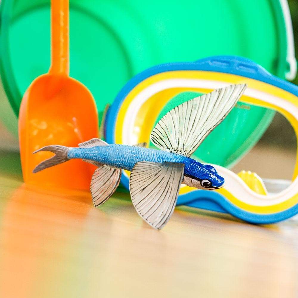 Figura Animales Pez Volador Pintado a Mano