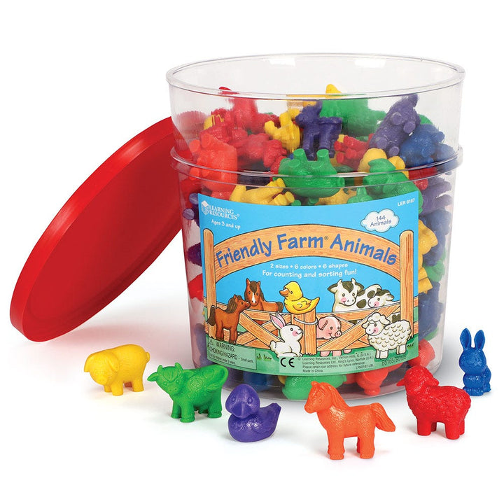Juego Set De Animales De la Granja Para Contar Para Niños