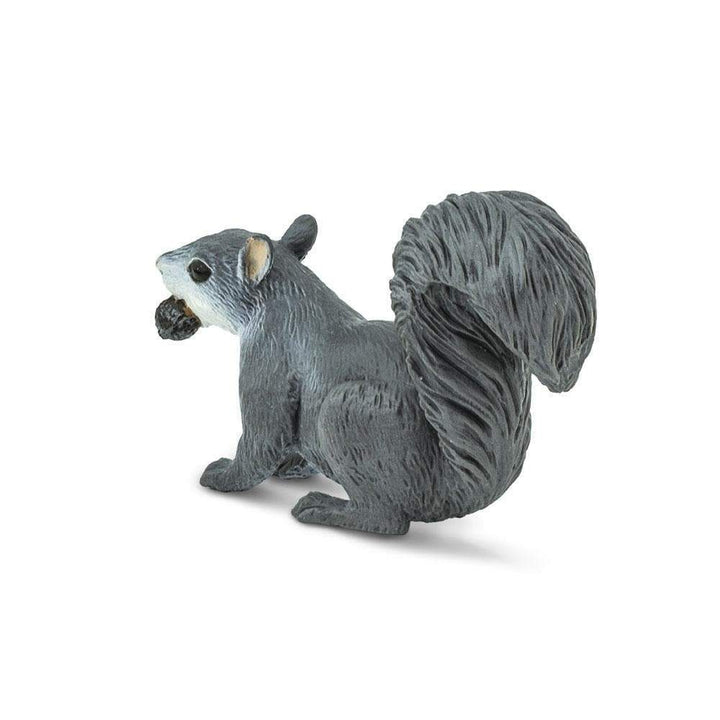 Figura Animales Ardilla Gris Pintado a Mano