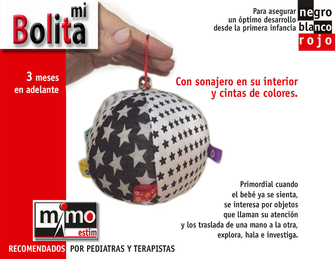 Bolita Acolchada  con Sonajero y Textura