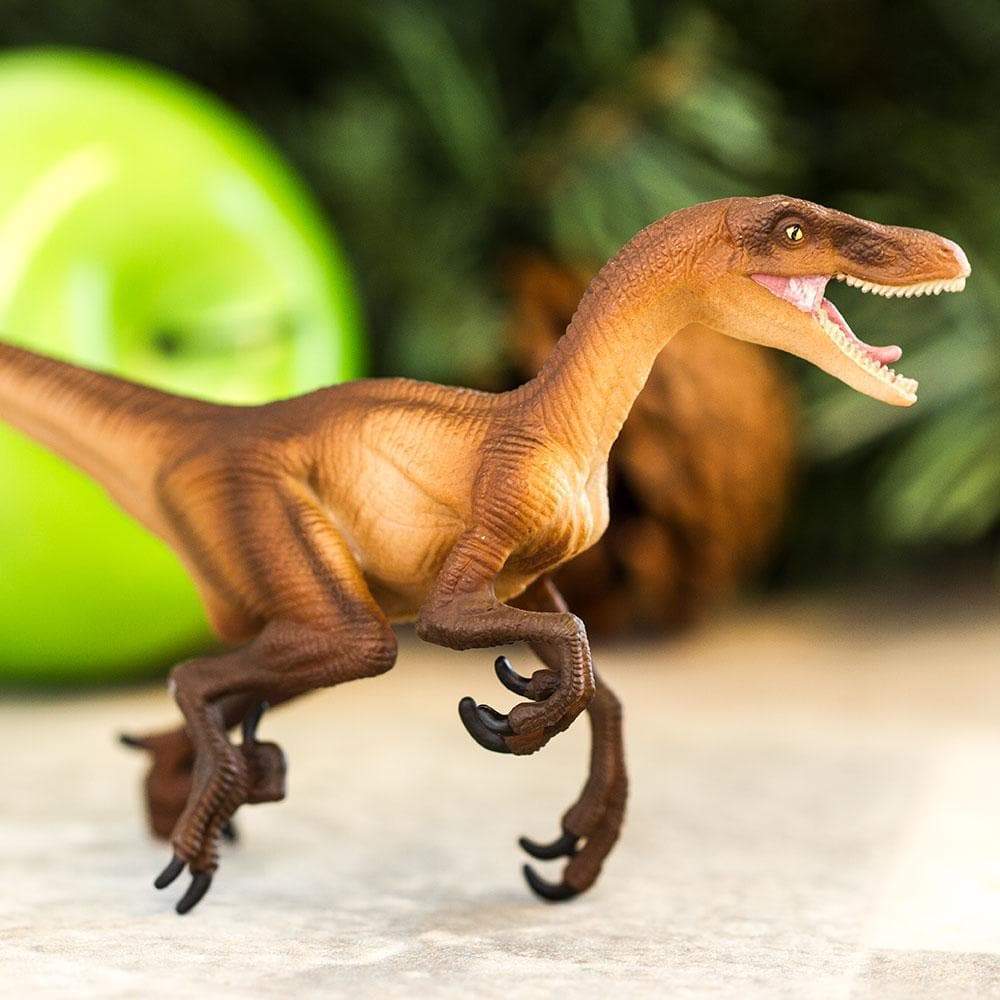 Figura Dinosaurio Velociraptor Pintado a Mano