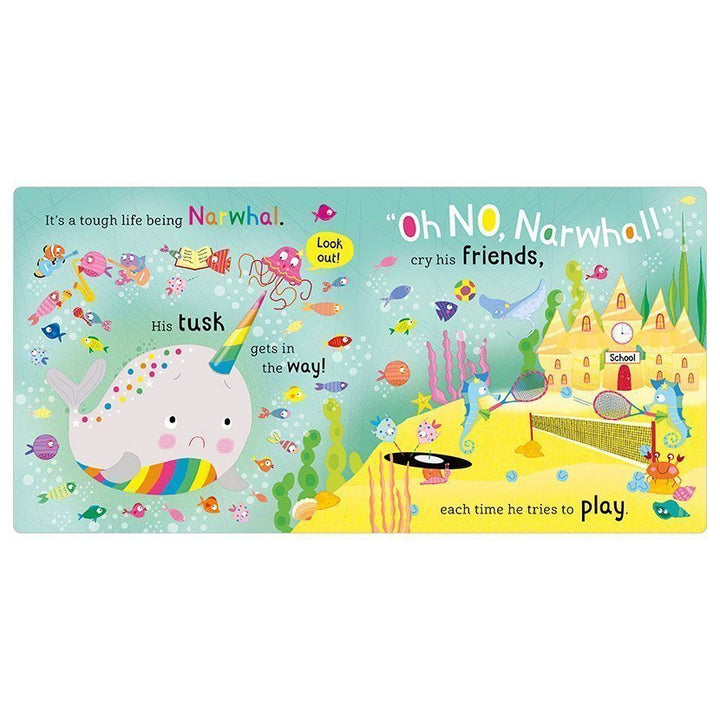 Libro didáctico Oh No, Narwhal! para niños