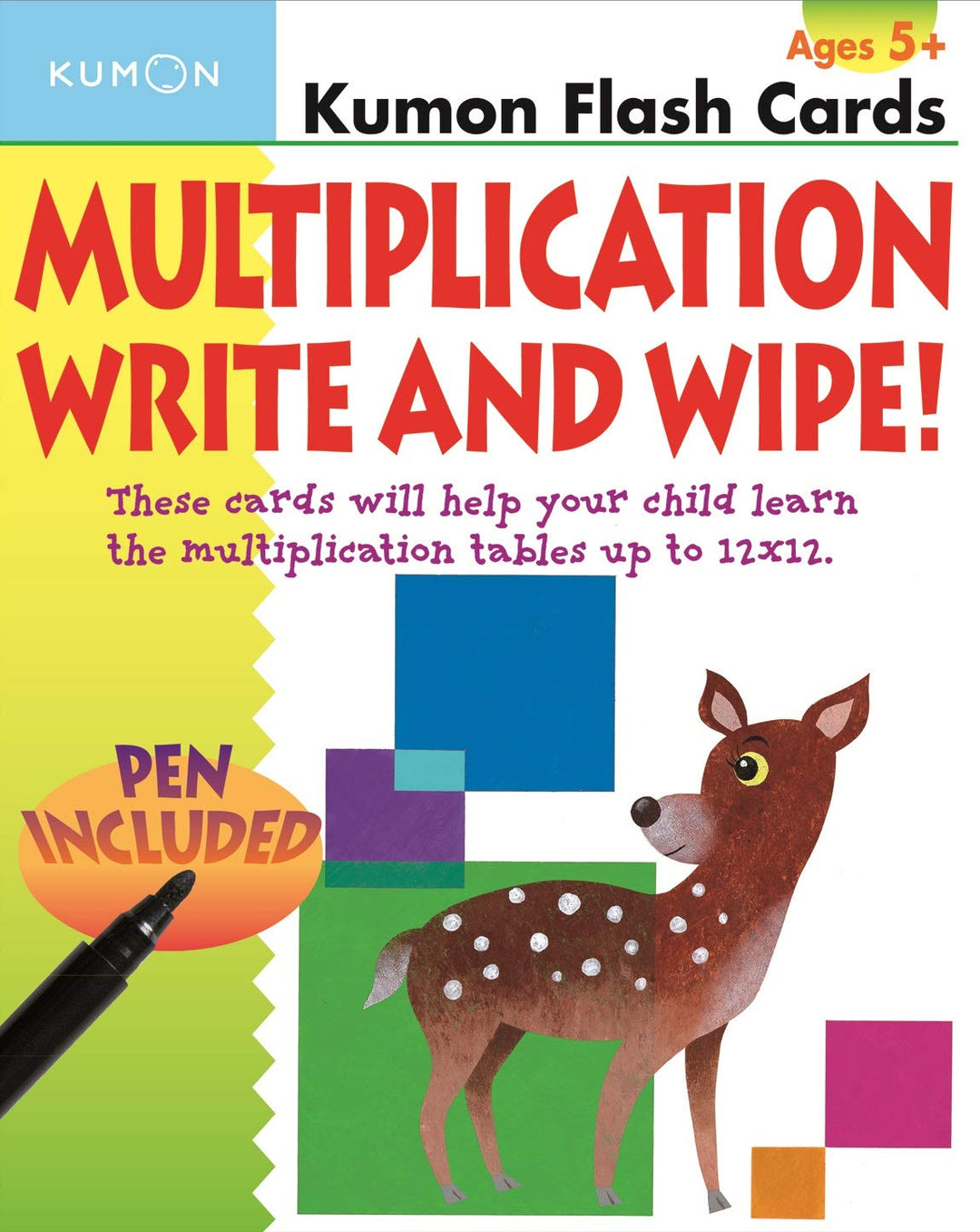 Flash Cards Kumon Multiplicación Escribe y Borra niños