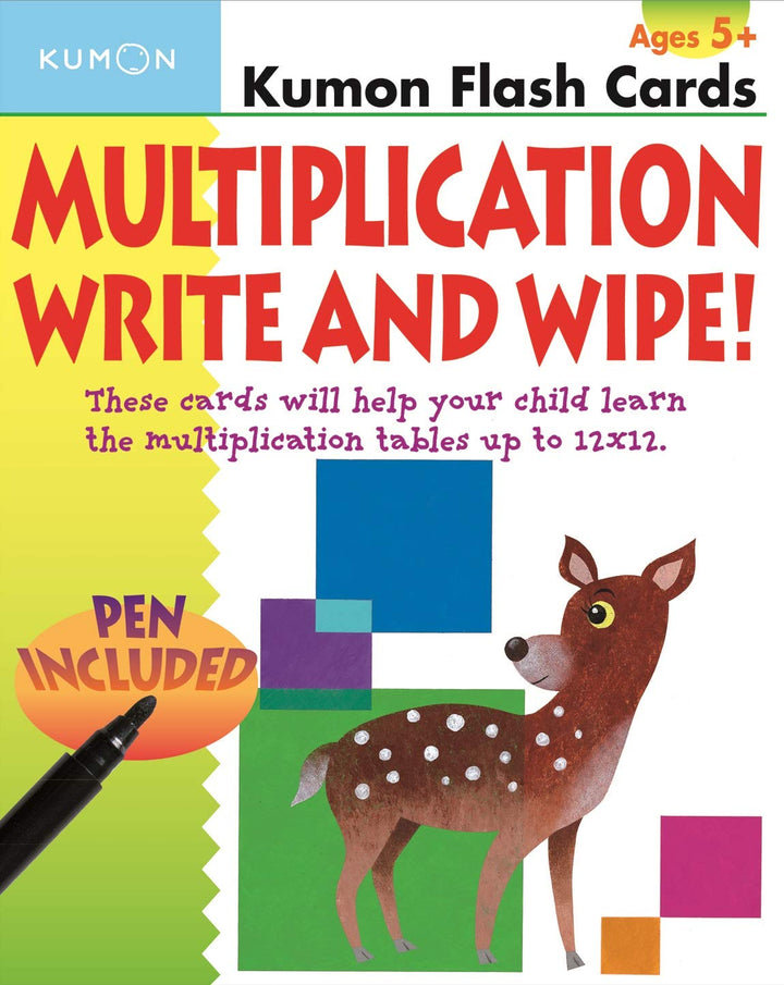 Flash Cards Kumon Multiplicación Escribe y Borra niños