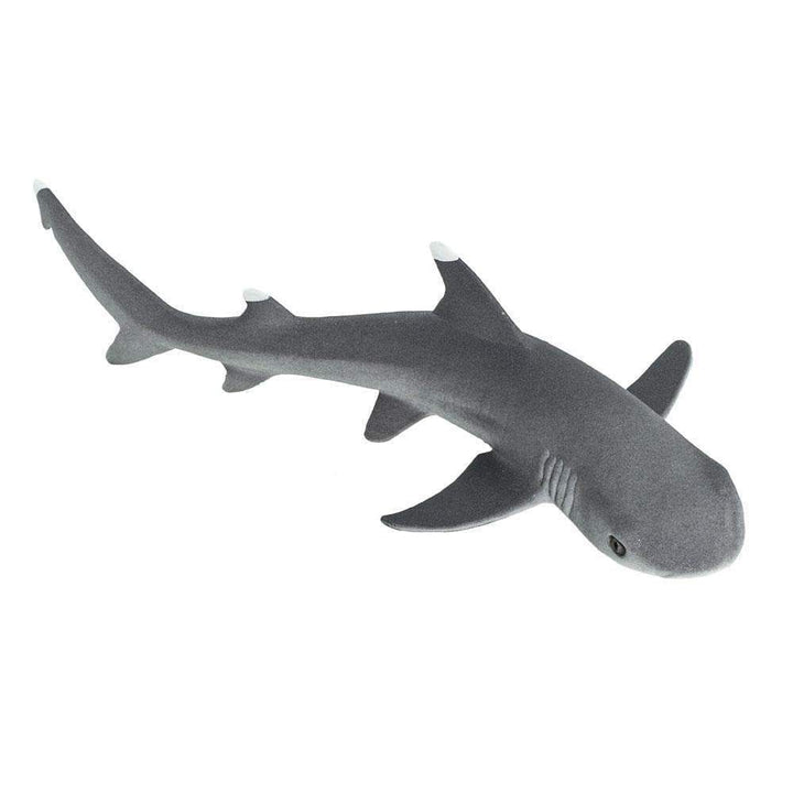 Figura Animales Tiburon Punta Blanca Pintado a Mano