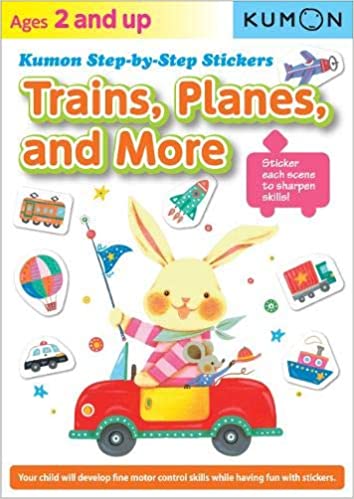 Libro Kumon Trains para niños niñas