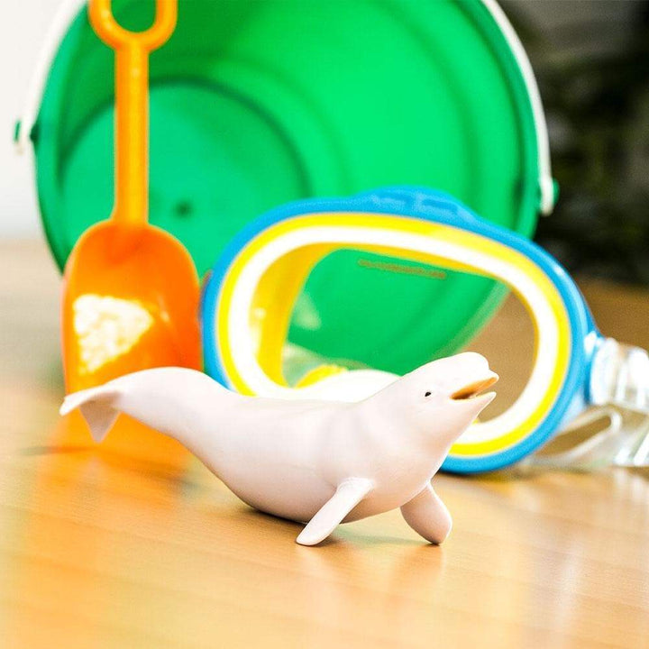 Figura Animales Ballena Beluga Pintado a Mano