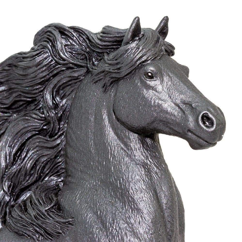 Figura Animales Yegua Frisona Pintado a Mano