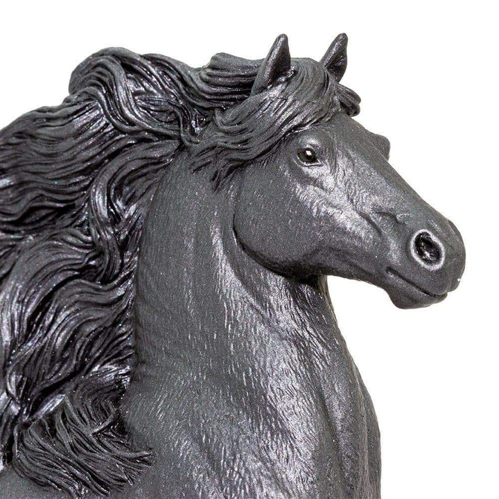 Figura Animales Yegua Frisona Pintado a Mano