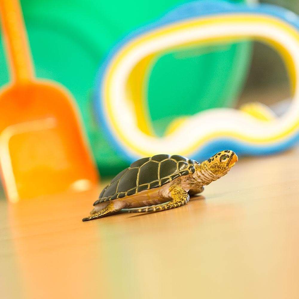 Figura Animales Tortuga Marina Verde Pintado a Mano