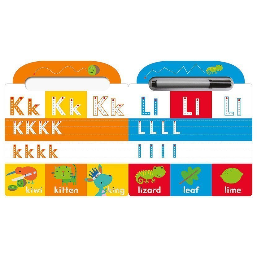 Libro en inglés Borrable ABC 123