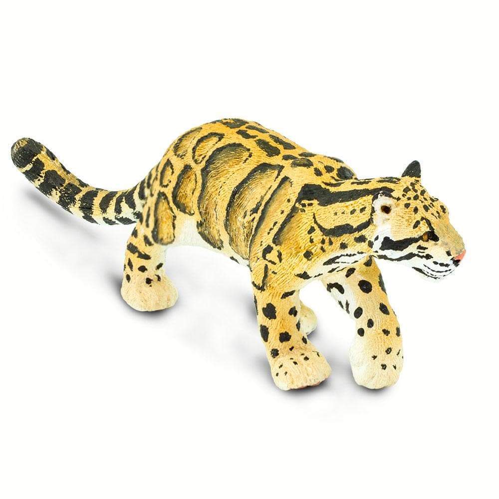 Figura Animales Pantera Nebulosa Pintado a Mano