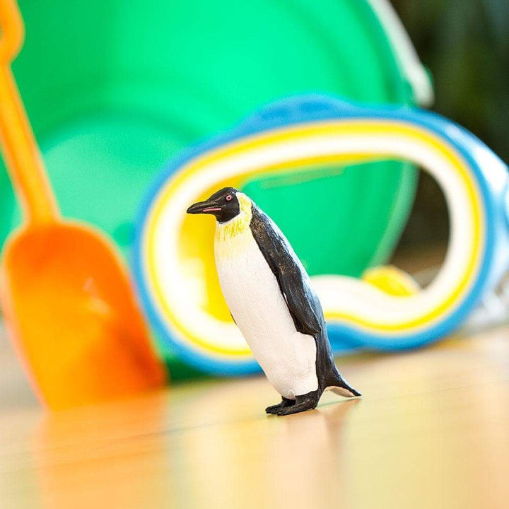 Figura Animales Pingüino Emperador Pintado a Mano