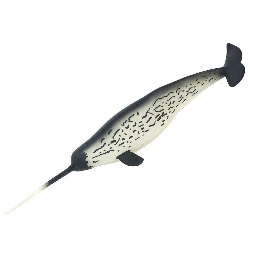 Figura Animales Ballena Narval Pintado a Mano