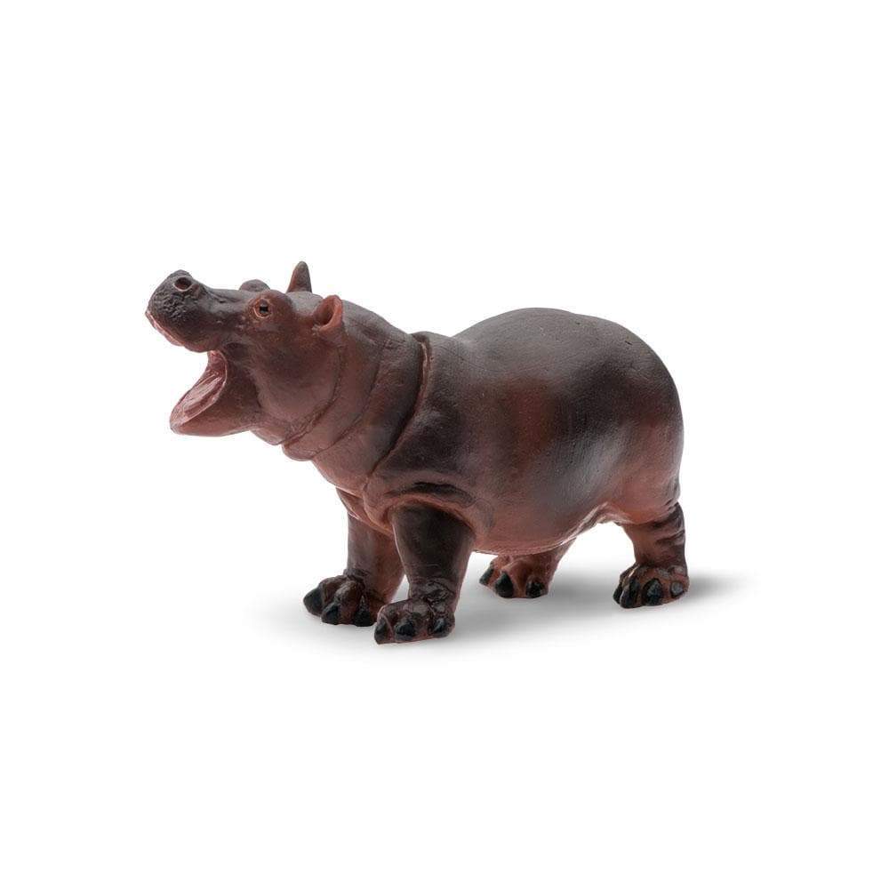 Figura Animales Hipopotamo Bebe Pintado a Mano