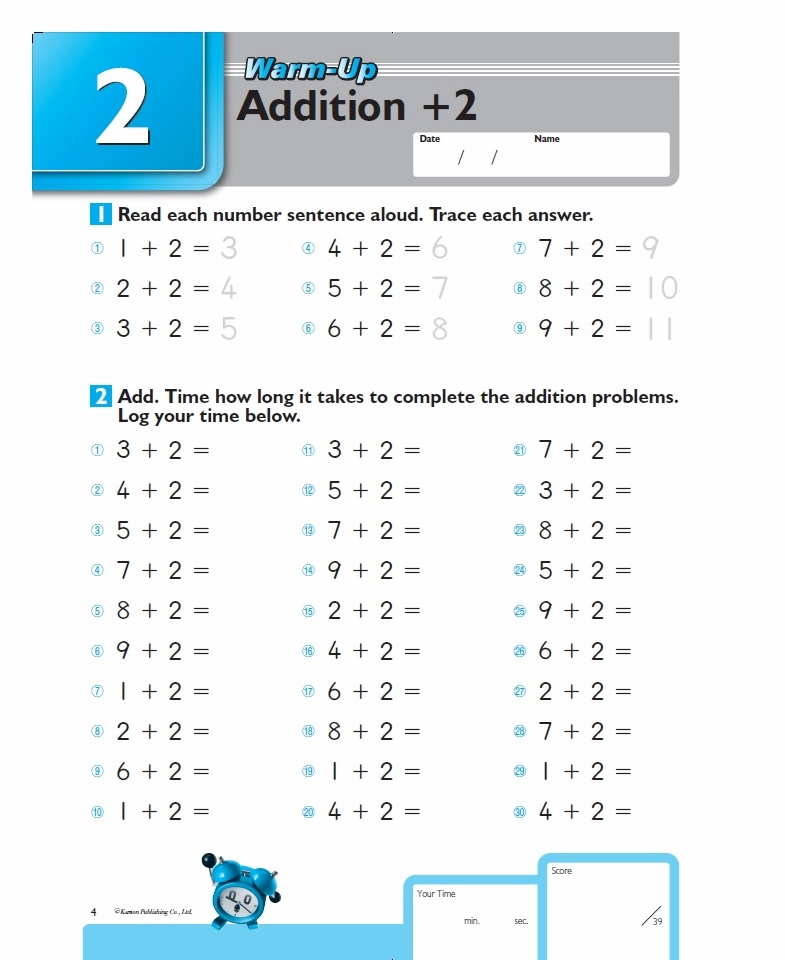 Libro Didáctico kumon Addition Para Niños