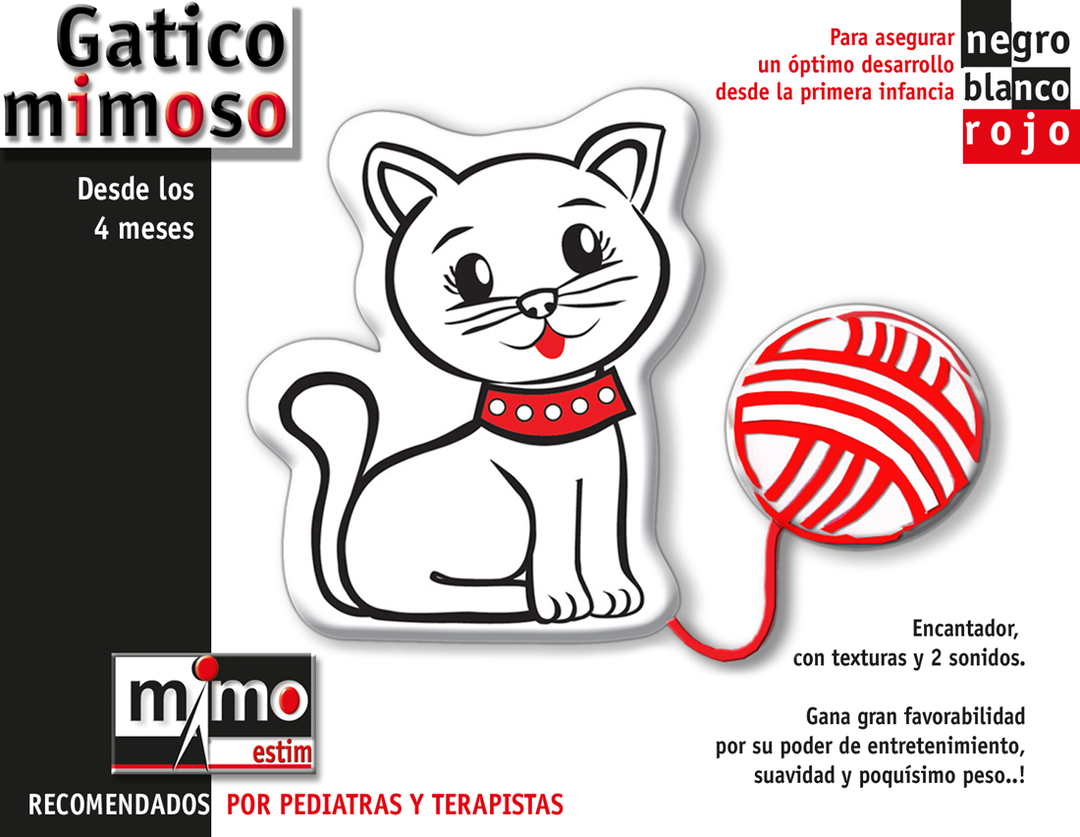 Sonajero Gatico Acolchado Bebé