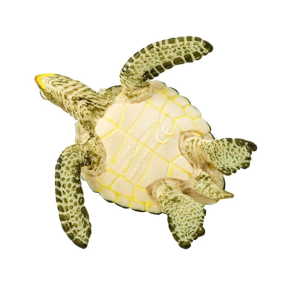 Figura Animales Tortuga Marina Verde Pintado a Mano