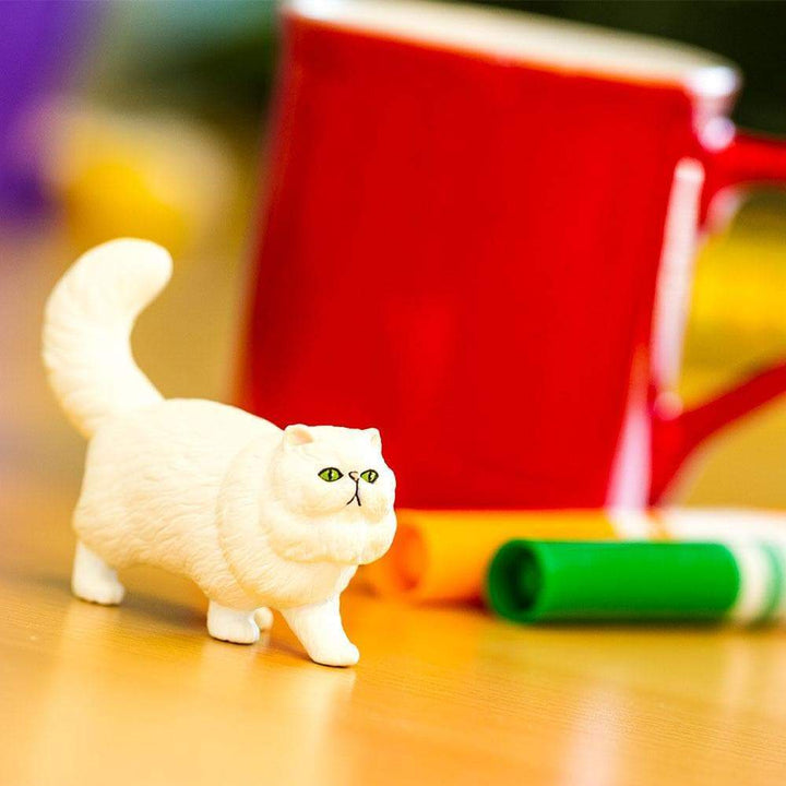 Figura Animales Gato Persa Pintado a Mano